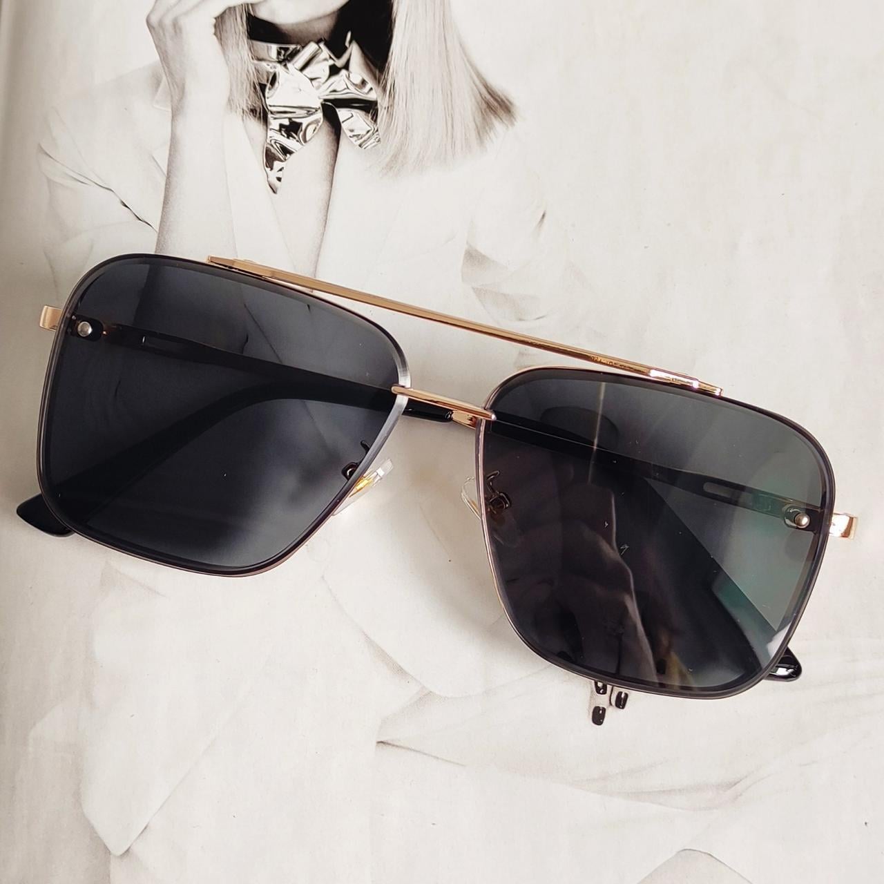 Очки квадратные авиаторы Черный