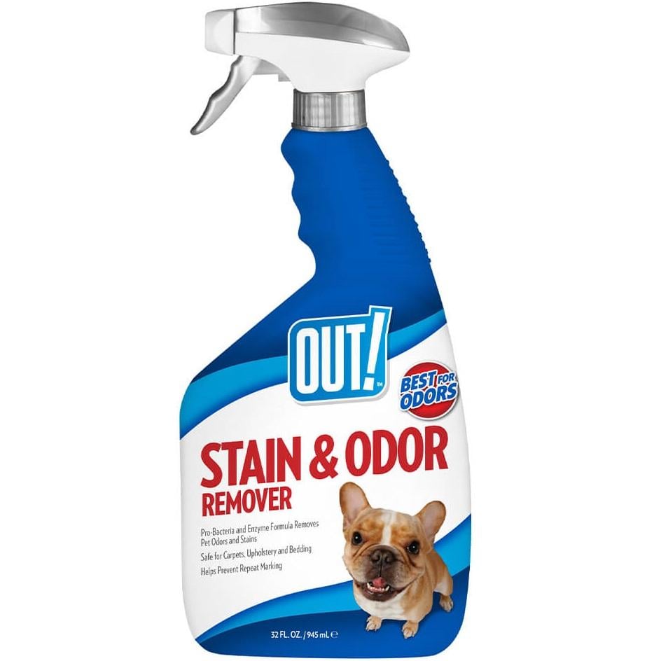 Засіб OUT! Stain & Odor Remover для видалення плям та запаху від життєдіяльності собак та котів 945 мл (out70222)