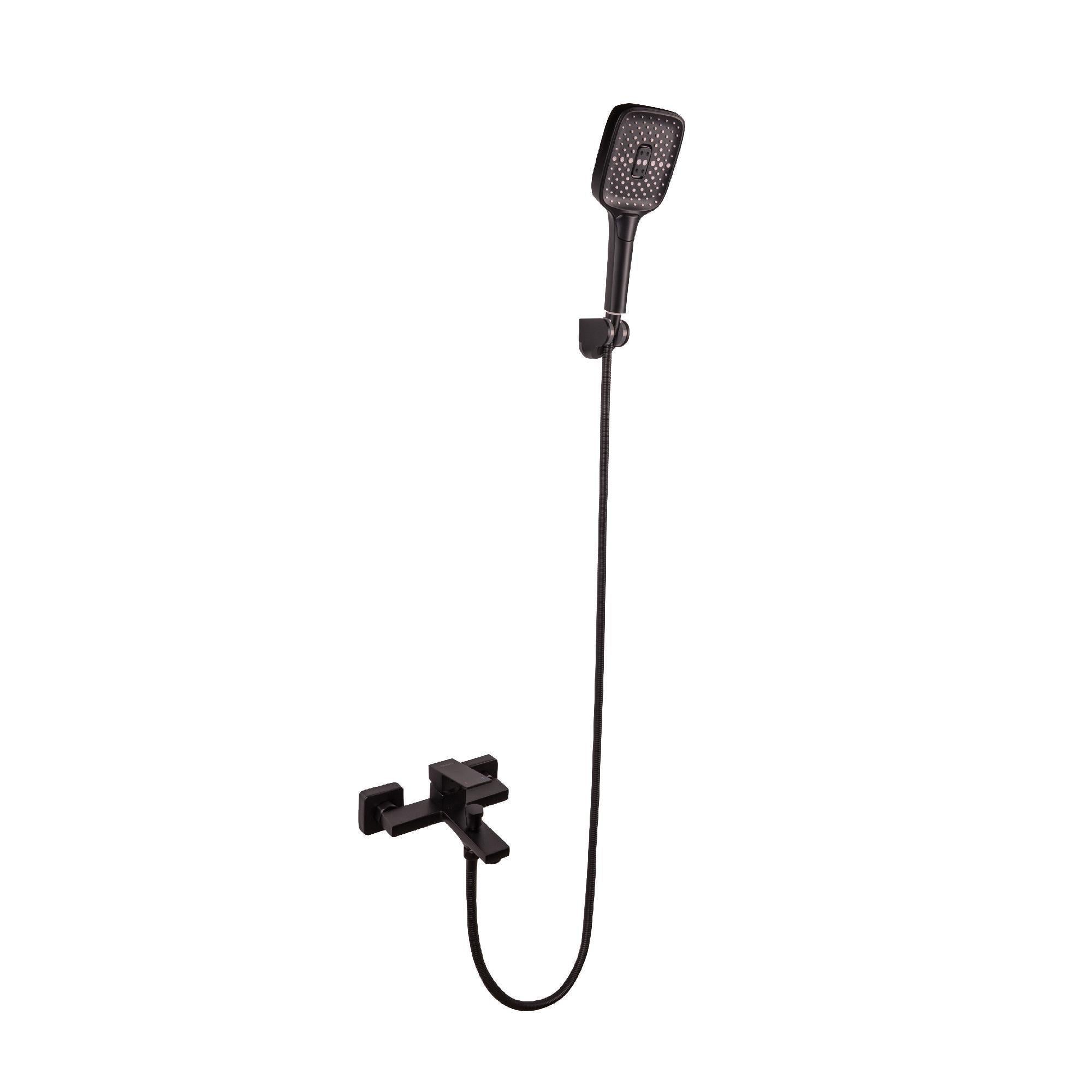 Смеситель для ванны FADO в комплекте Verona однорычажный d 30 мм Черный матовый (MIX0602B)