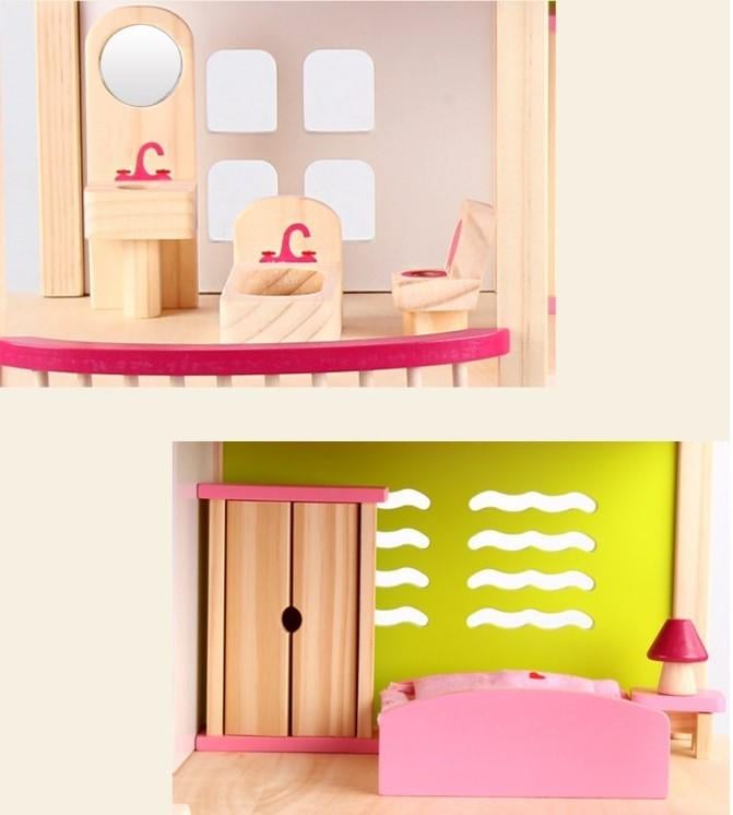 Двухэтажный деревянный детский домик с мебелью Fortune idea - фото 10 Двухэтажный деревянный детский домик с мебелью Fortune idea - фото 10