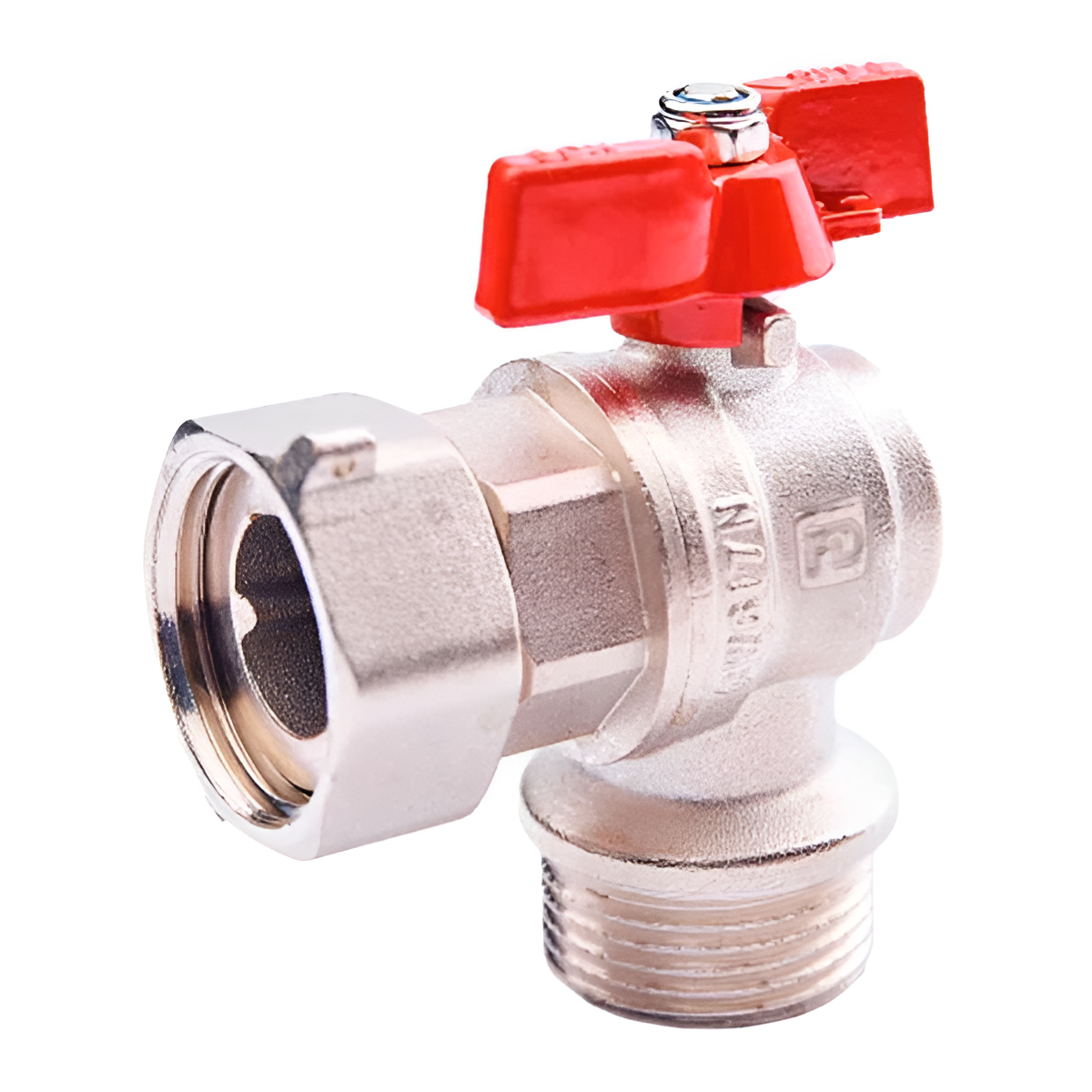 Кран кульовий кутовий FADO S.r.l з накидною гайкою ЗВ 20 3/4" (KG12)