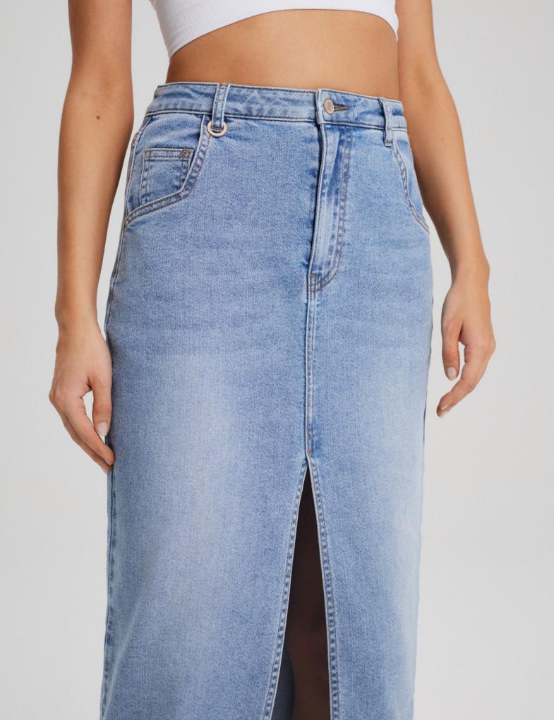 Юбка джинсовая женская Diverse NEBIULA M Светло-голубой (5902598981547) - фото 3 Юбка джинсовая женская Diverse NEBIULA M Светло-голубой (5902598981547) - фото 3