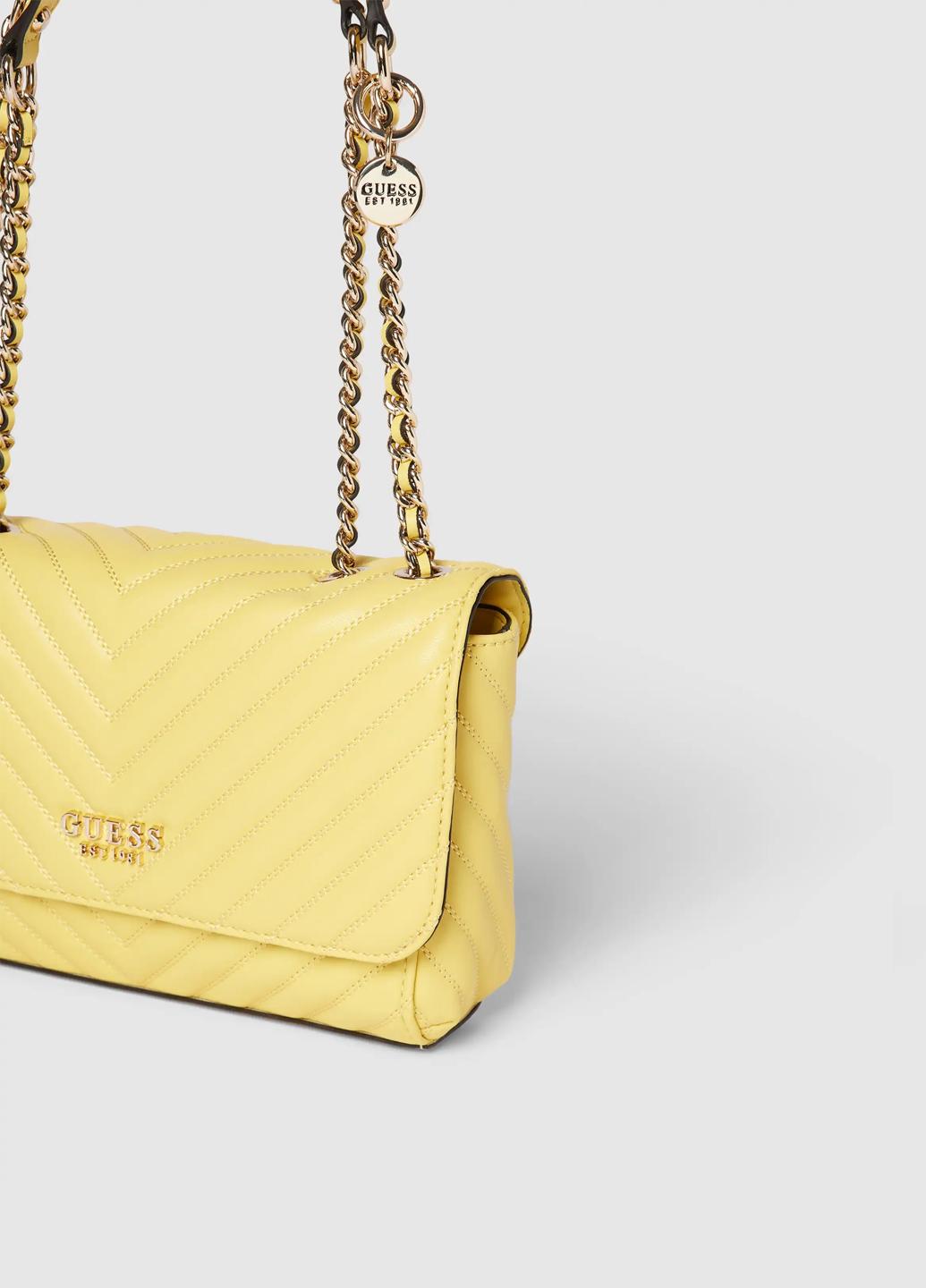 Сумка крос боді жіноча з еко шкіри Guess KEILLAH CONVERTIBLE XBODY FLAP HWQG8690210-YEL Жовтий - фото 3 Сумка крос боді жіноча з еко шкіри Guess KEILLAH CONVERTIBLE XBODY FLAP HWQG8690210-YEL Жовтий - фото 3
