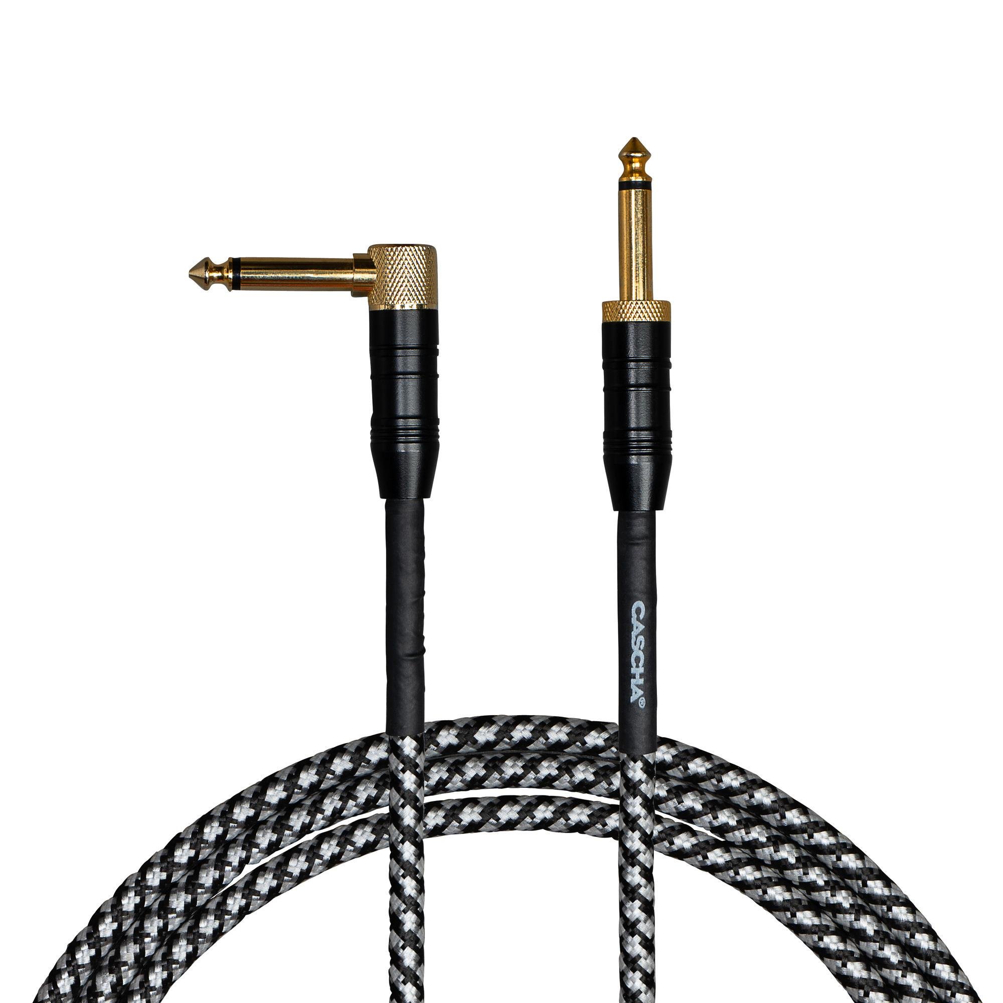 Кабель инструментальный Cascha CCP-G2ABK6 Professional Line Guitar Cable Tweed 6 м Black (67315)