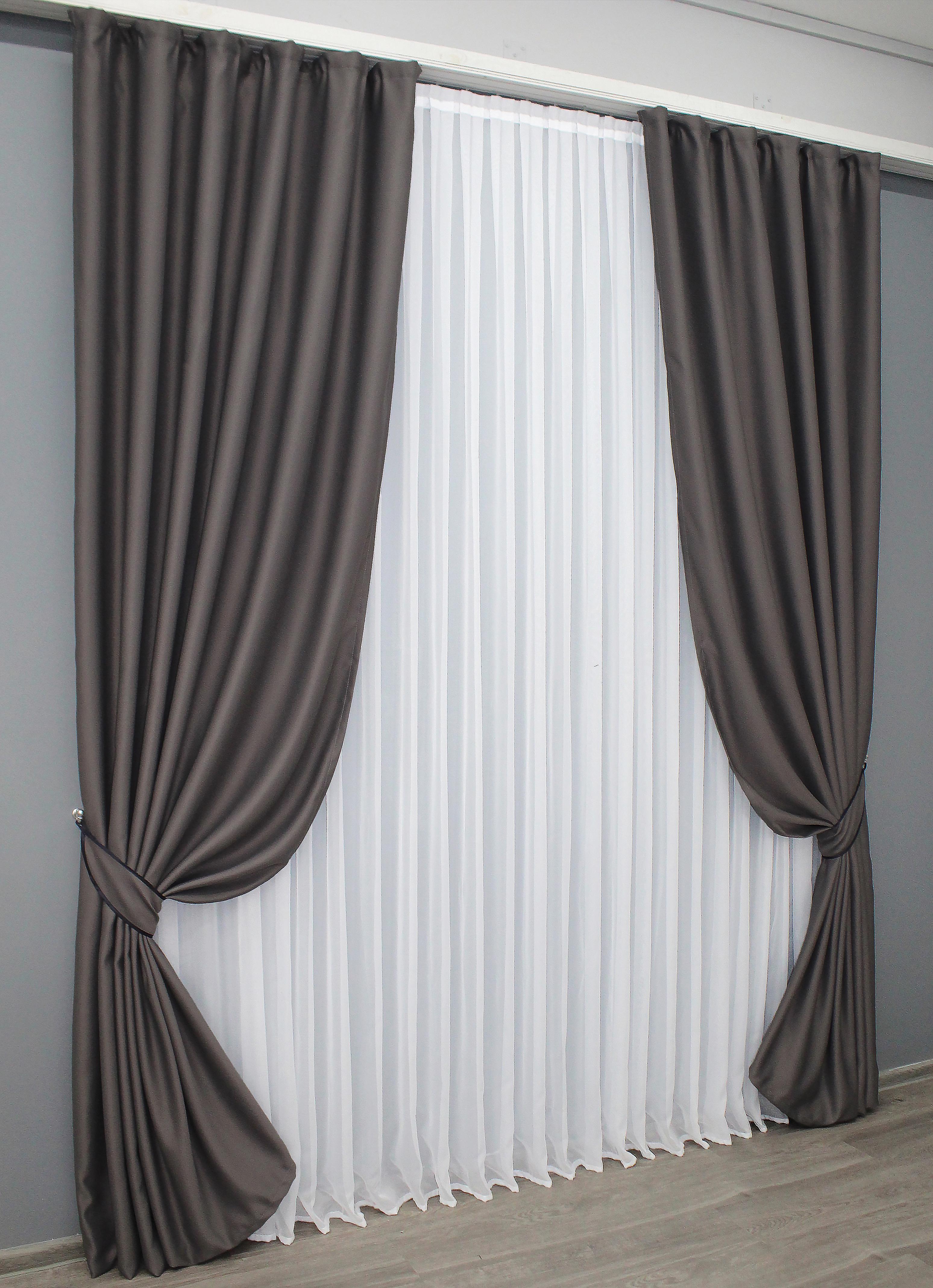 Комплект штор VR-Textil Fusion Dimout №833ш 100х270 см 2 шт. Темное какао (31-355) - фото 2 Комплект штор VR-Textil Fusion Dimout №833ш 100х270 см 2 шт. Темное какао (31-355) - фото 2