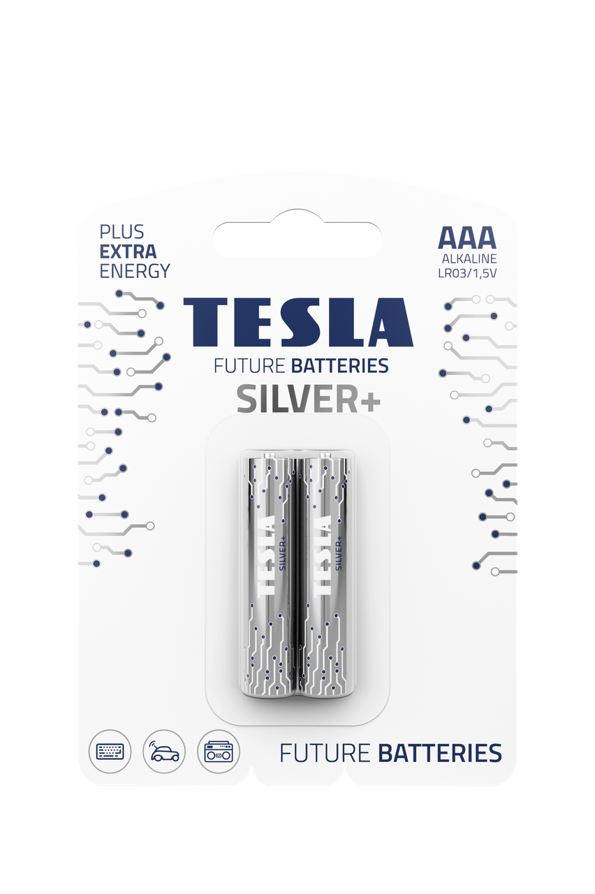 Батарейки Tesla 2 шт. AAA Silver/LR03