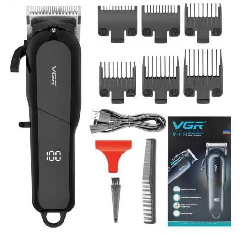 Машинка для стрижки волосся та бороди VGR V-118 Professional 6 насадок (2279429508)
