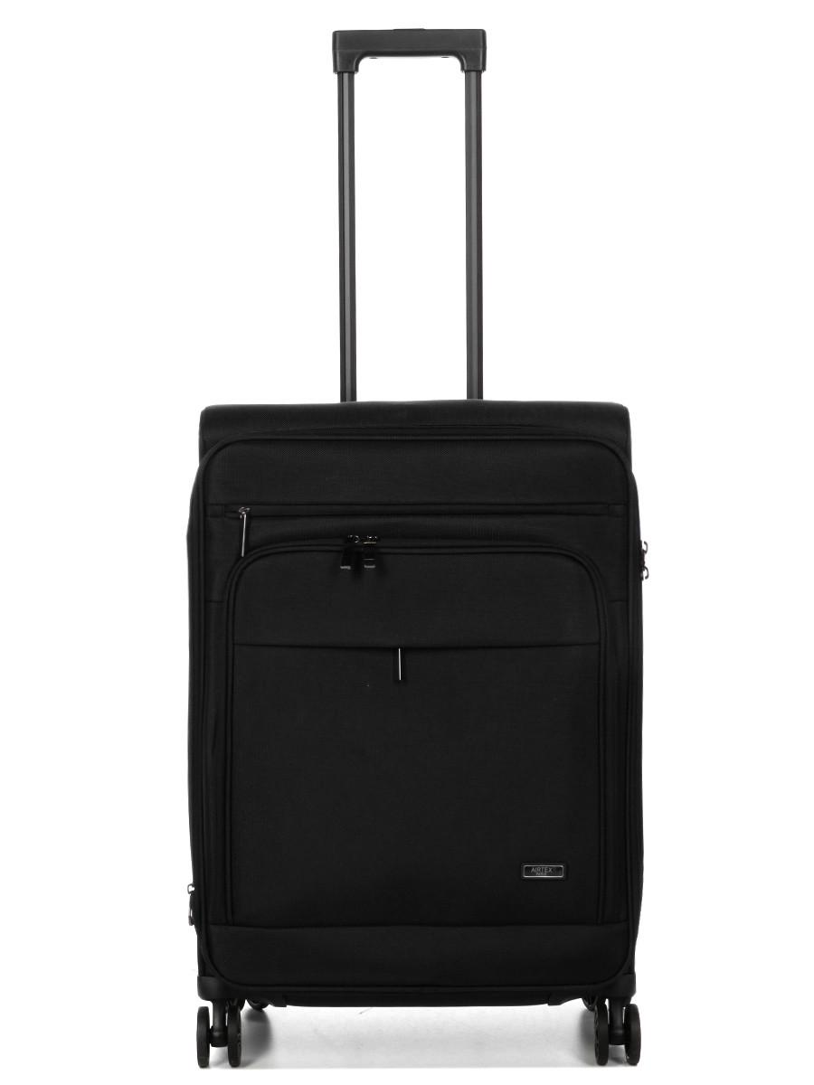 Чемодан средний AIRTEX ткань M 65х43х27 + 5 см 73 л 3,5 кг Черный (829)