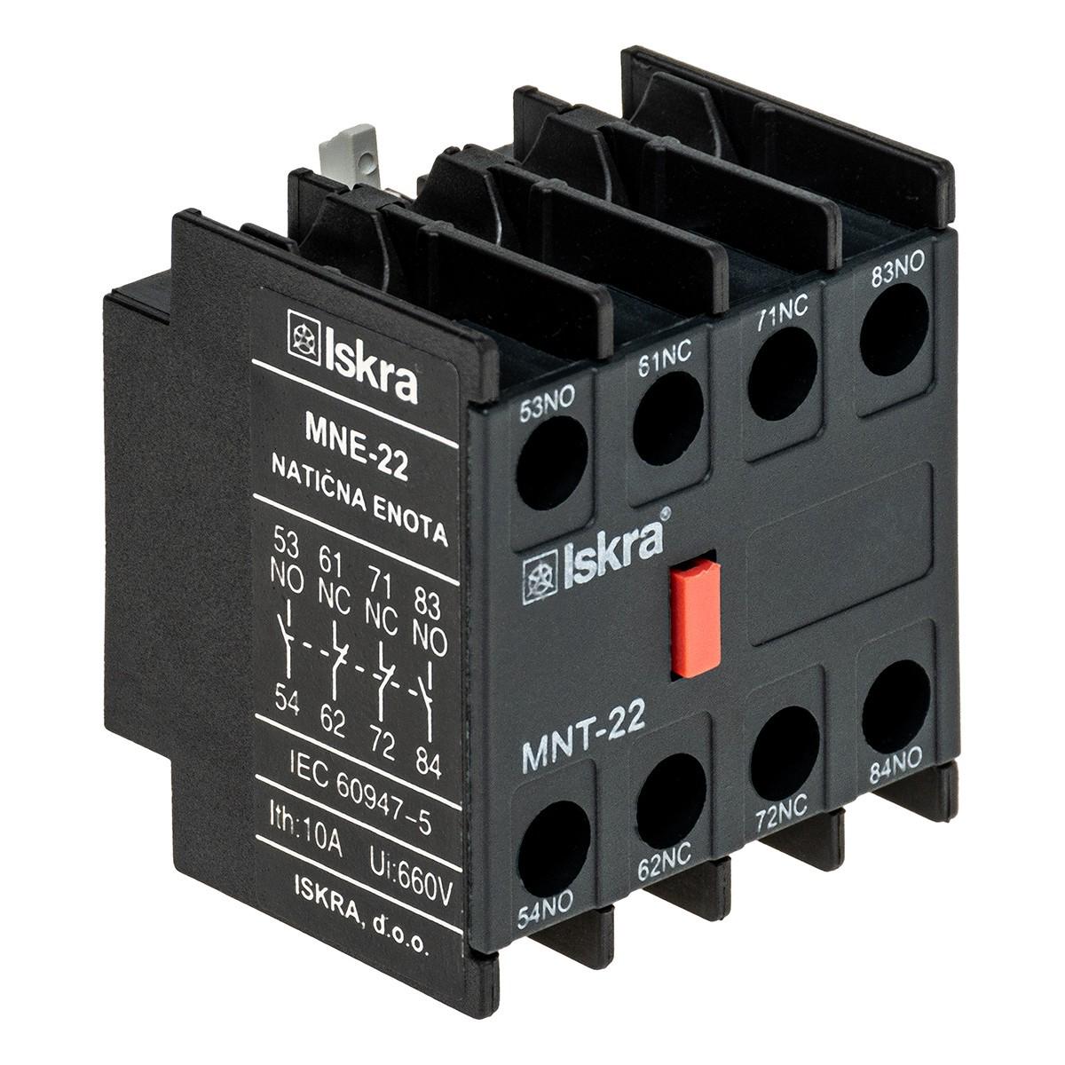 Контакт дополнительный Iskra MNE-22 2NO+2NC (786150002000)