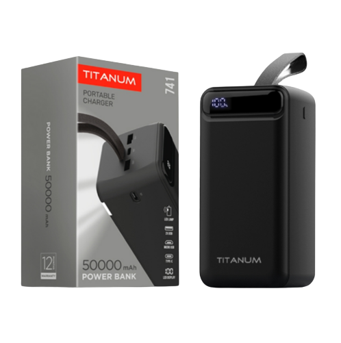 Повербанк TITANUM TPB-741-B 50000 mAh Чорний - фото 2