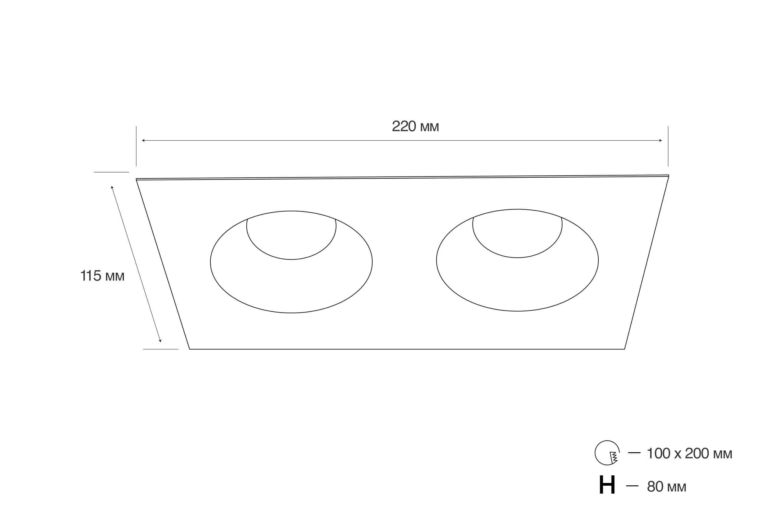 Точковий світильник врізний MJ-Light M045S-2 BK (11499592) - фото 3