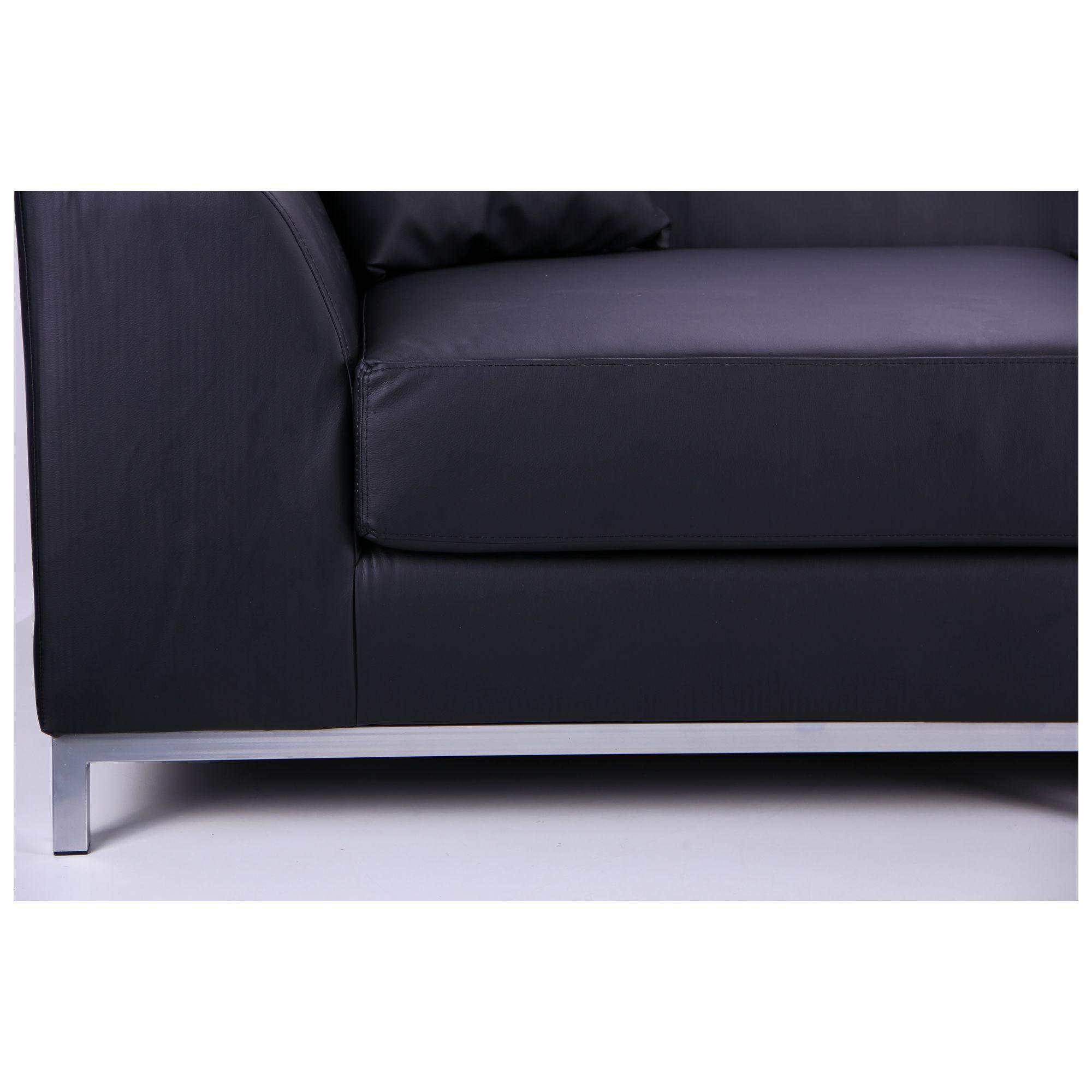 Диван AMF Токіо в офіс/квартиру 780х2100х910 Неаполь шкірозамінник Чорний - фото 7 Диван AMF Токіо в офіс/квартиру 780х2100х910 Неаполь шкірозамінник Чорний - фото 7