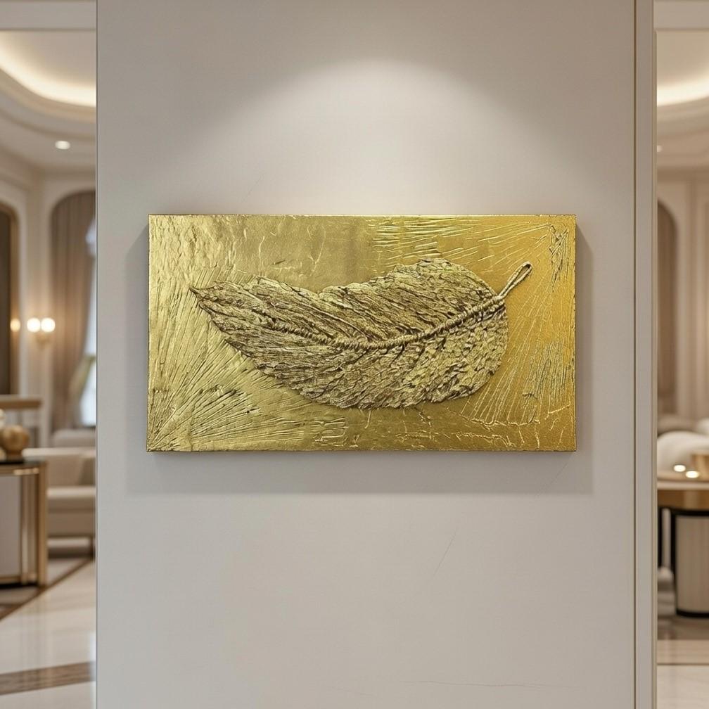 Картина ручной работы Zilini 8574 Золотое Перо 50x100 см (8574) Картина ручной работы Zilini 8574 Золотое Перо 50x100 см (8574)