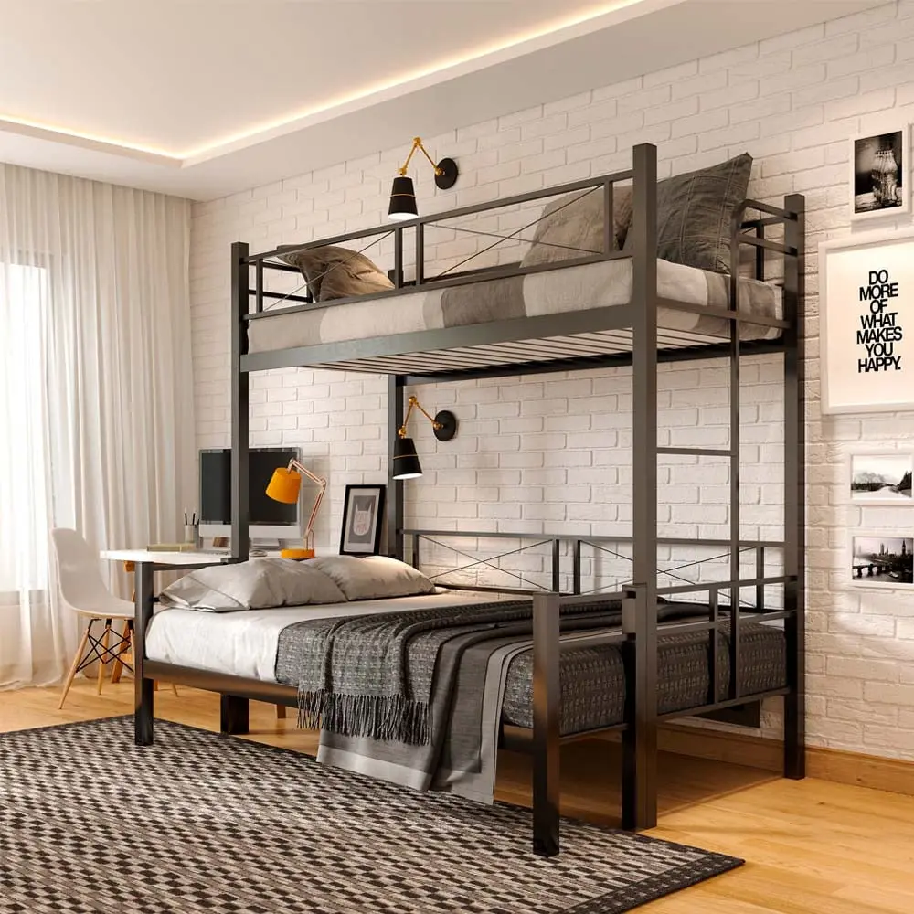 Ліжко металеве Double Duo 1 двоярусне тримісне 1400х2000 мм (552233) - фото 1 Ліжко металеве Double Duo 1 двоярусне тримісне 1400х2000 мм (552233) - фото 1