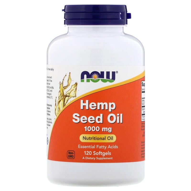 Жирні кислоти Now Foods Hemp Seed Oil 1000 мг 120 капсул