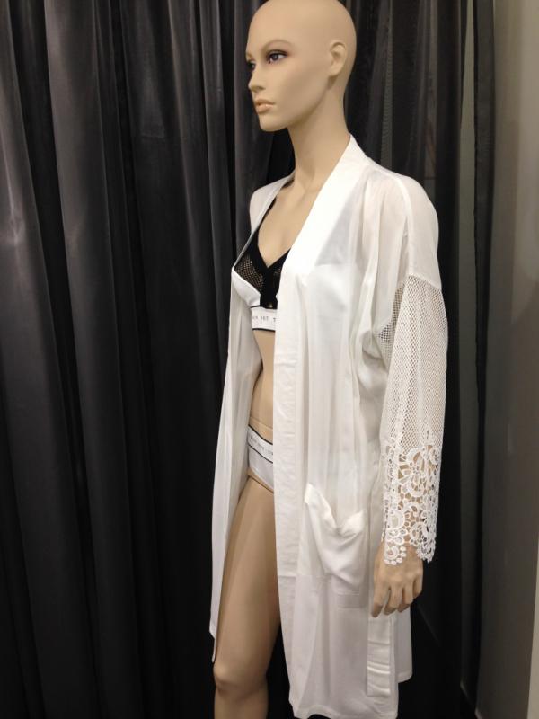 Жіночий халат TWIN SET M Білий (LS6HHH) - фото 5 Жіночий халат TWIN SET M Білий (LS6HHH) - фото 5