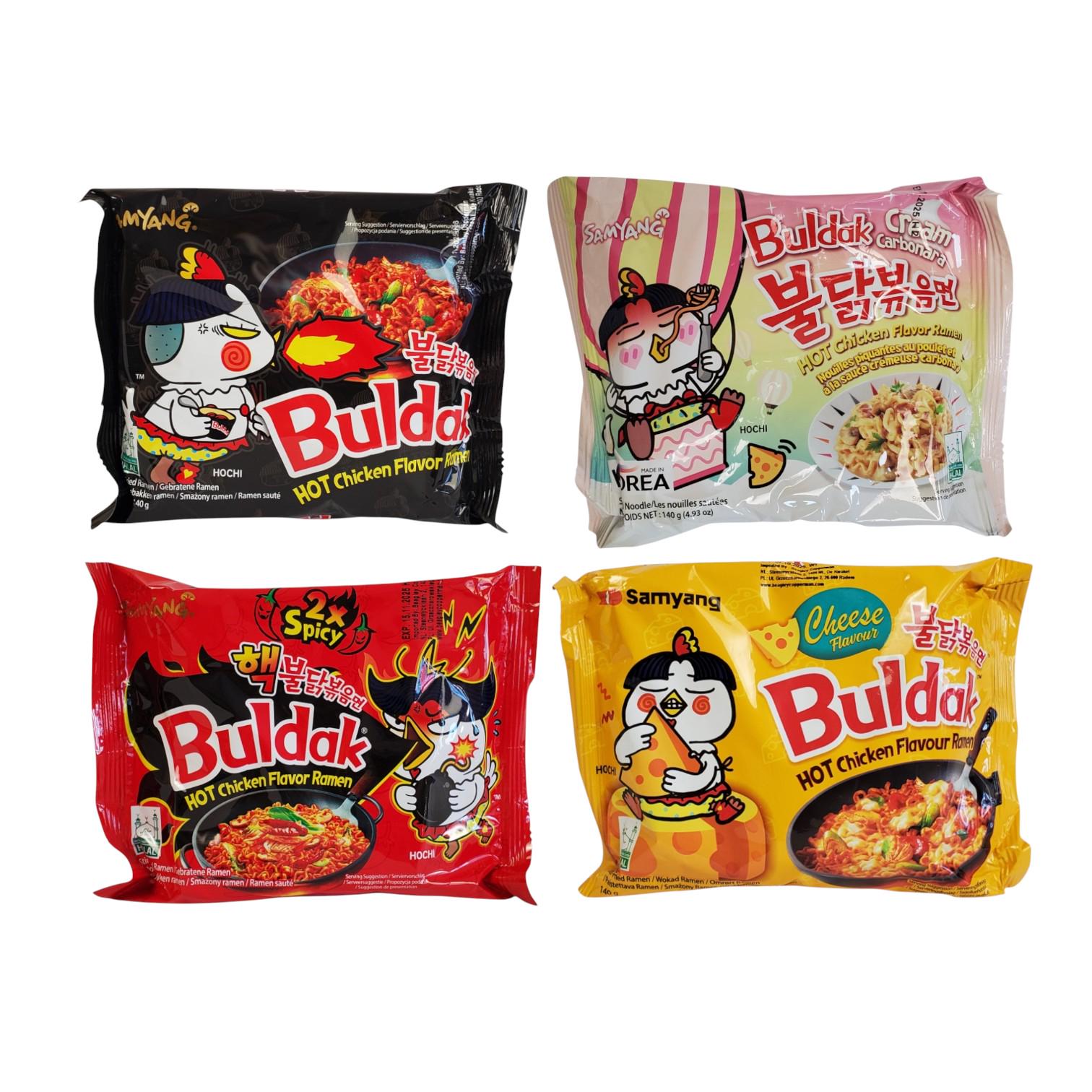 Набор лапша рамен Samyang Buldak Mix1 550 г 4 вкуса (MIXB001) - фото 1 Набор лапша рамен Samyang Buldak Mix1 550 г 4 вкуса (MIXB001) - фото 1