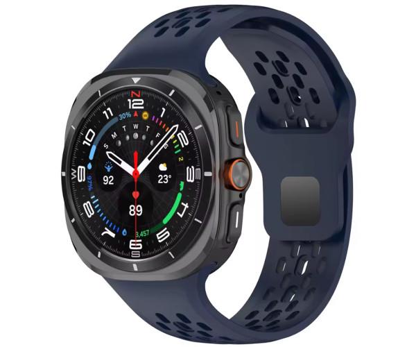 Ремешок силиконовый Air для смарт-часов Samsung Galaxy Watch Ultra Темно-синий (49634) Ремешок силиконовый Air для смарт-часов Samsung Galaxy Watch Ultra Темно-синий (49634)