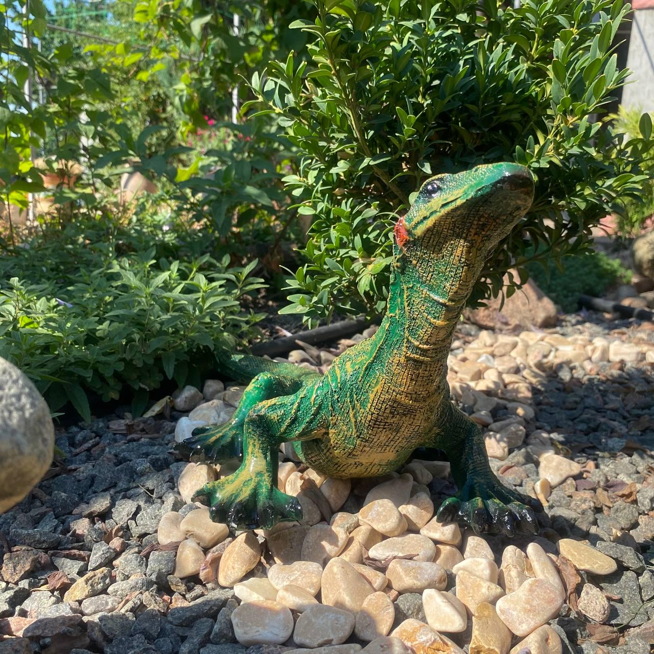 Комплект садових фігур Алігатор 9x15x43 см та Варан 53x20x19 см - фото 4