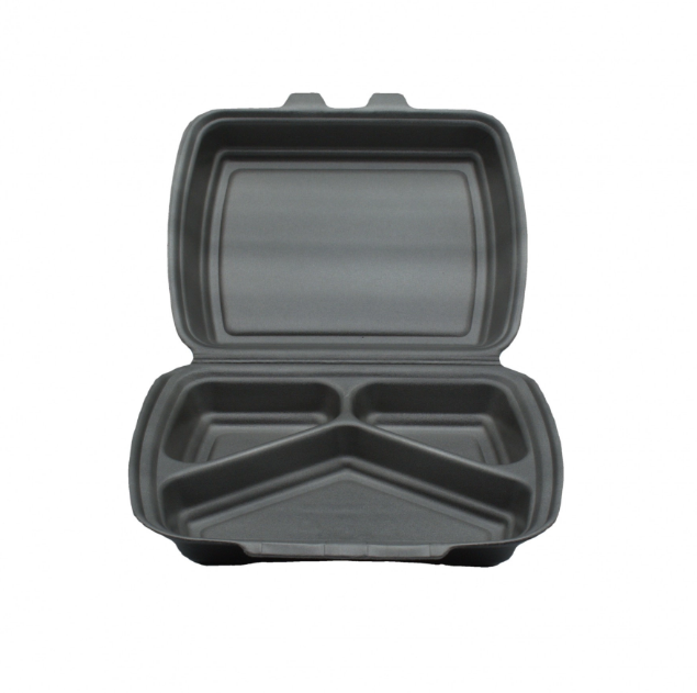 Ланч-бокс НР-3 из вспененного полистирола 250x210x70 мм 125 шт. Черный (003400012)