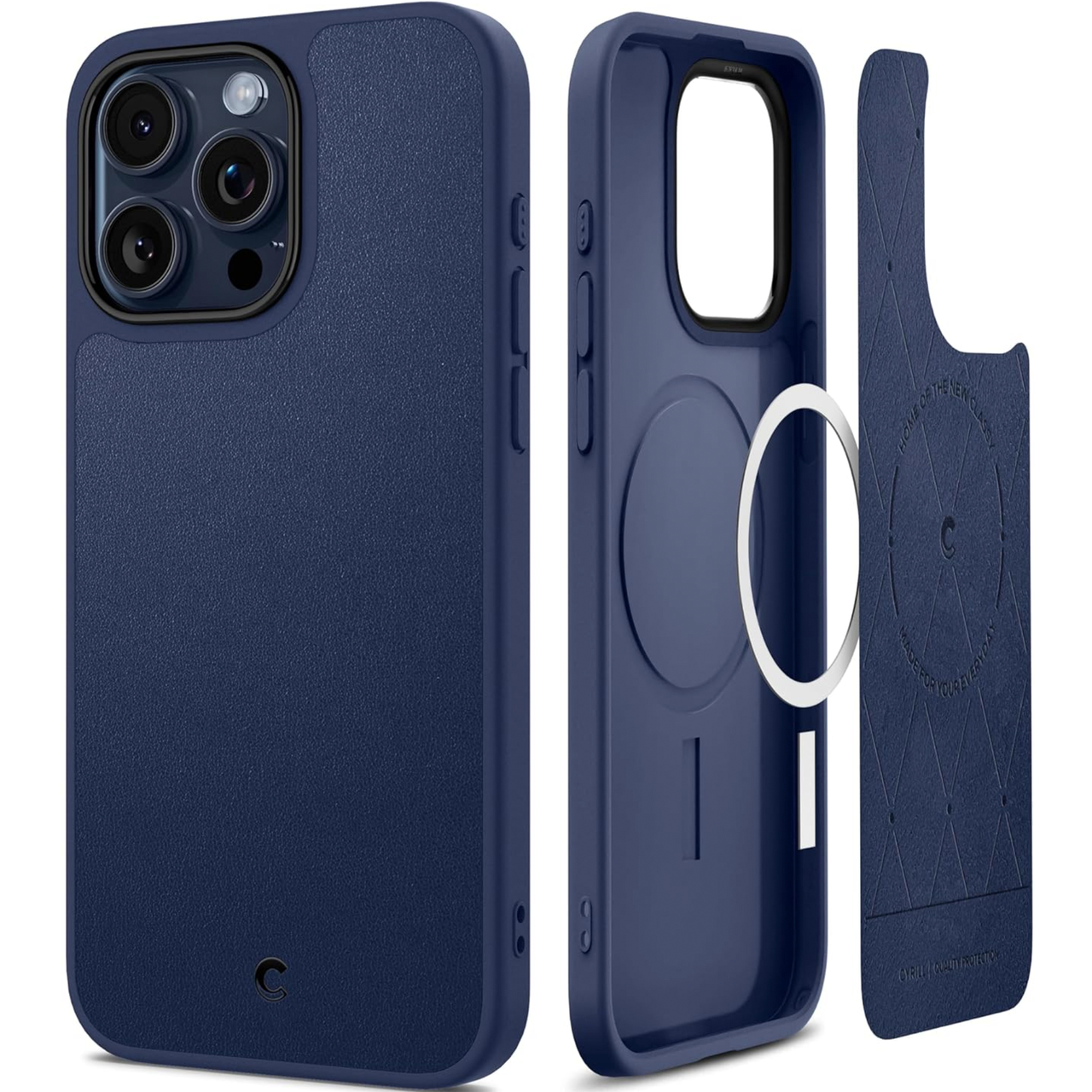 Чохол накладка Spigen Cyrill Kajuk Case with MagSafe for iPhone 15 Pro Max Blue (ACS07091) - фото 2