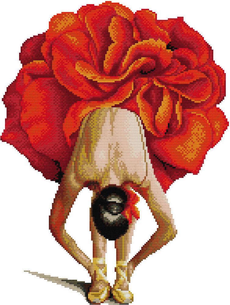 Набор для вышивания крестиком NKF Балерина RA509 ткань 14CТ с рисунком 34х44 см (39956)