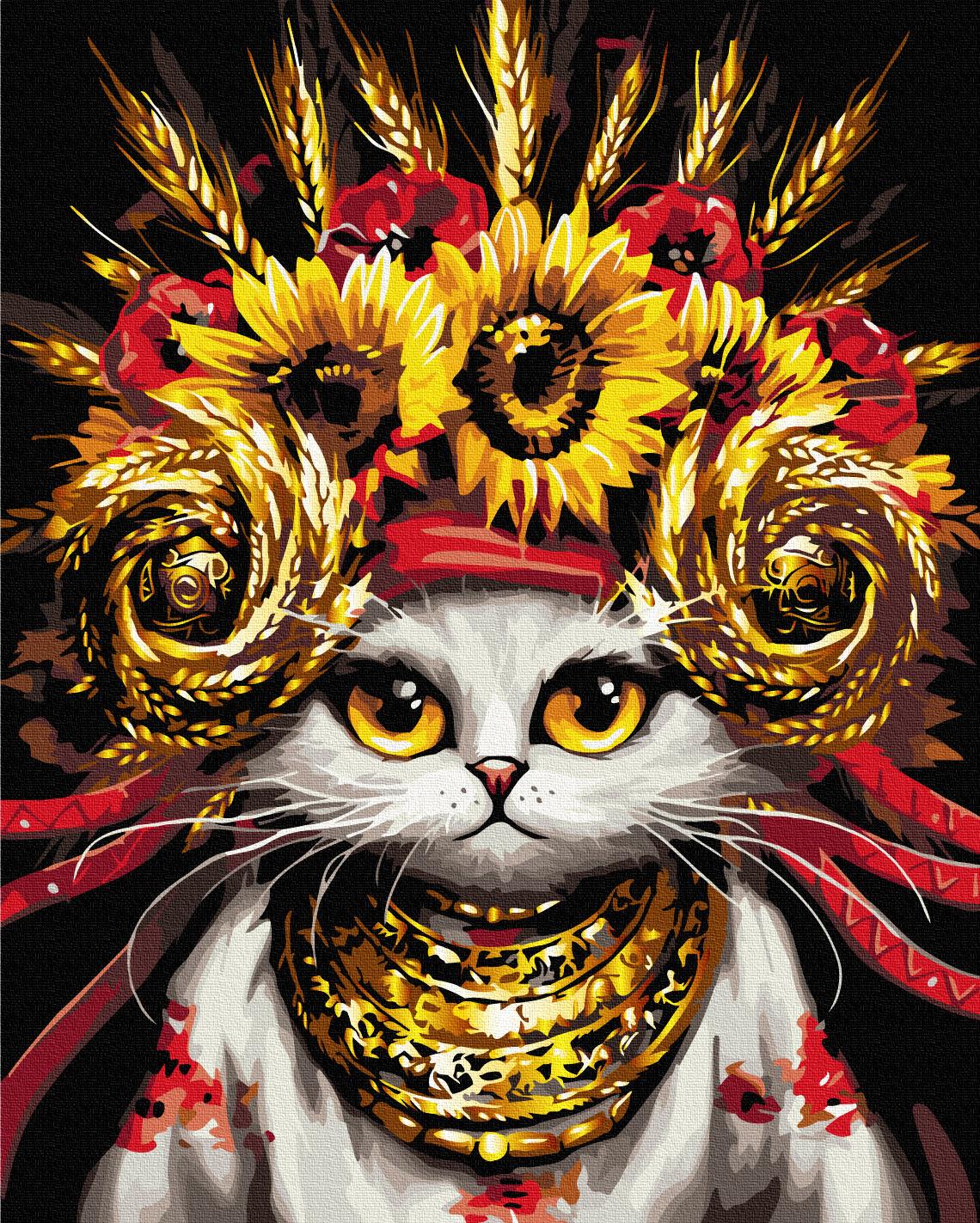 Картина по номерам Brushme Кошка урожайница 40x50 см (BSB0046)