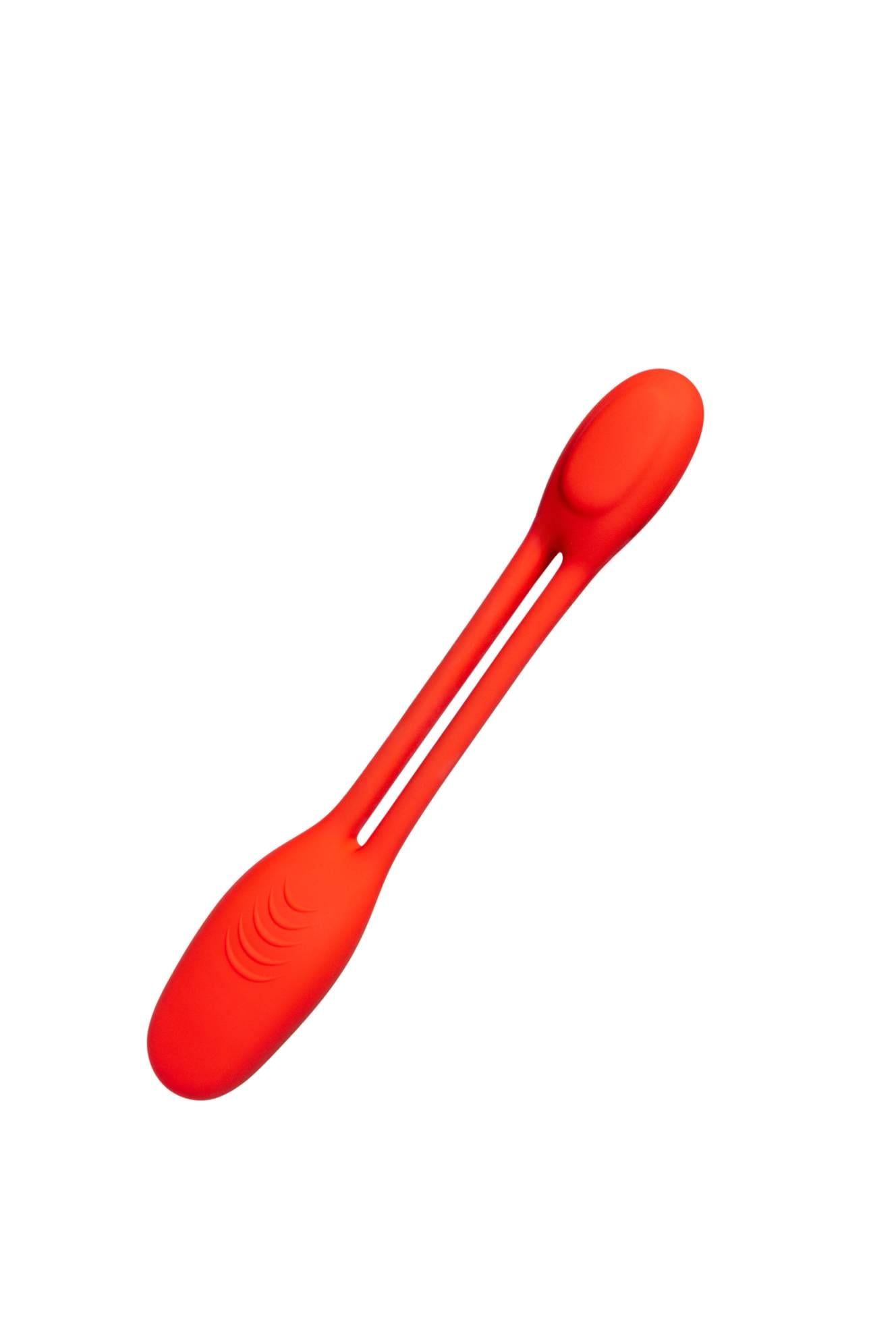 Вибратор для пар Every Night Toys Flexible гибкий с двумя моторчиками Красный (38026055)
