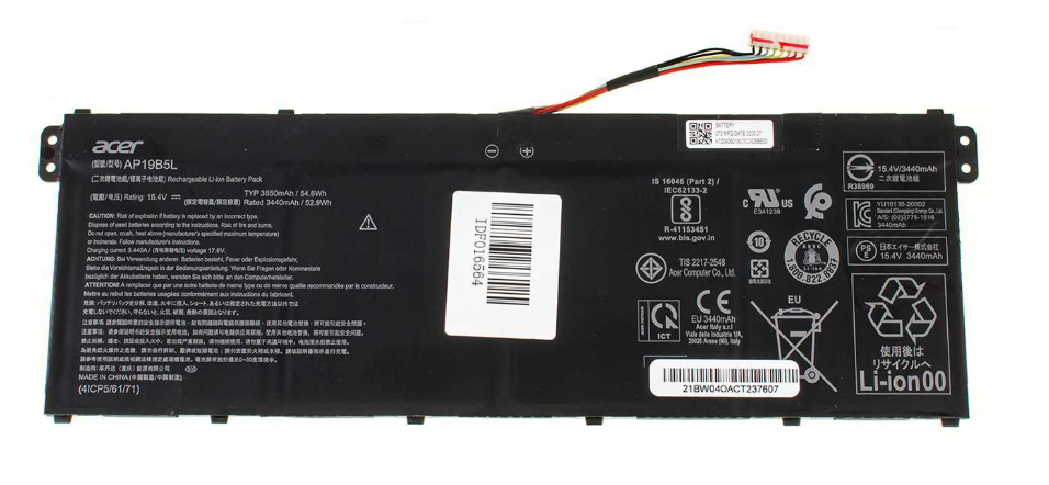 Аксессуары для ноутбука Acer TRAVELMATE TMP214-52G 3440 mAh 154V 53 Wh