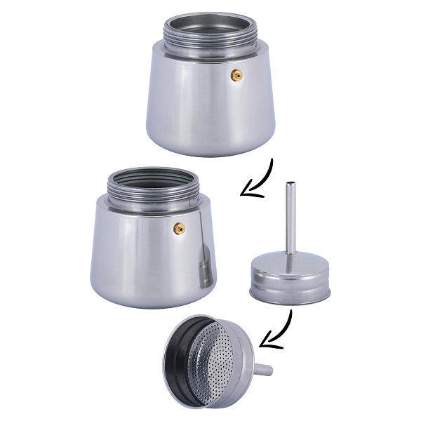 Кофеварка гейзерная нержавейка А-плюс 9 чашек (2089) - фото 5