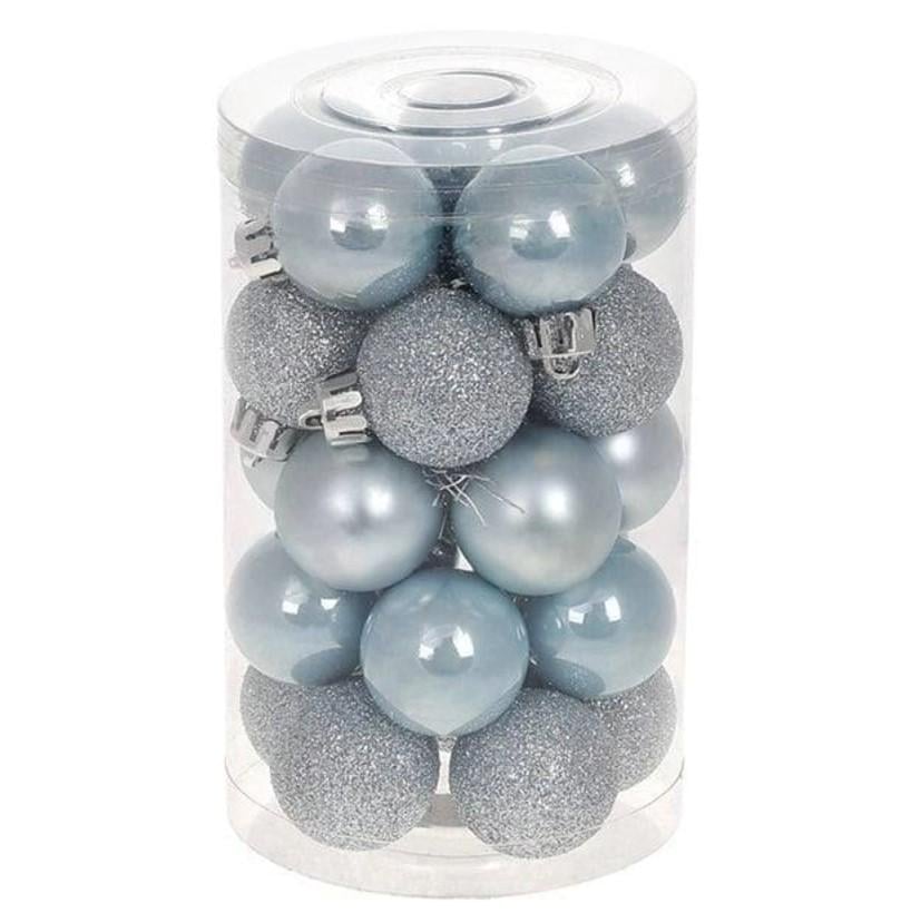 Набор шаров пластиковых новогодних 25 шт. 3 см (13074)