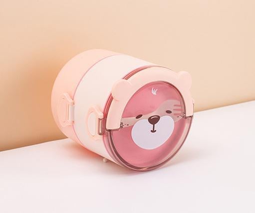 Ланч бокс двухъярусный пищевой 11067 1600 мл Розовый (4570716)