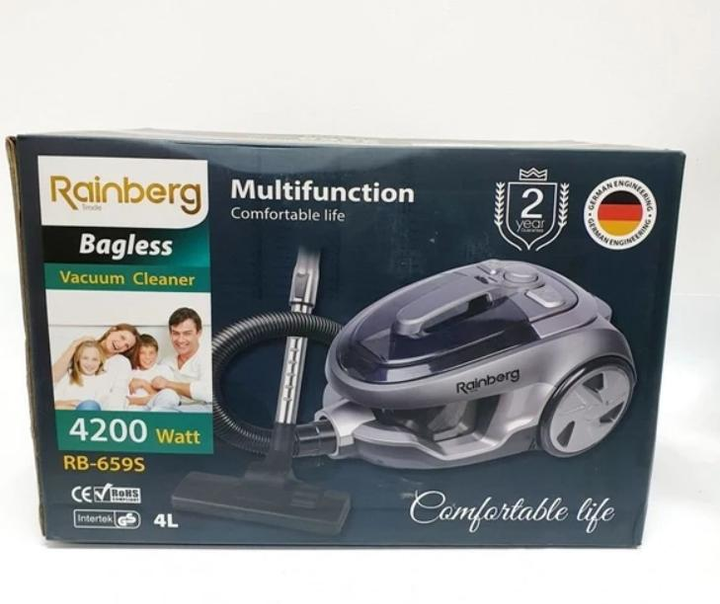 Пилосос безмішковий Rainberg RB-659S 4200 Вт HEPA-фільтрація 3 насадки 4 л (ML-04865) - фото 5