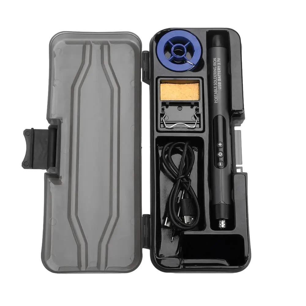 Паяльник электрический аккумуляторный RIAS C200S с регулировкой температуры 3 сменных жала (3_06659)