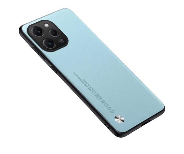 Кожаный чехол - накладка CODE Tactile Experience для Xiaomi Redmi 12 Голубой