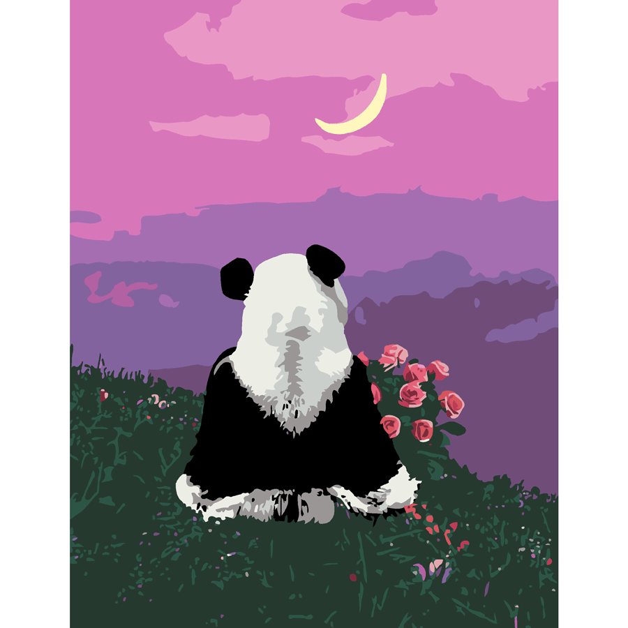 Картина по номерам Rosa Start Cute Panda 35x45 см в коробке (Az1-4823098525127)