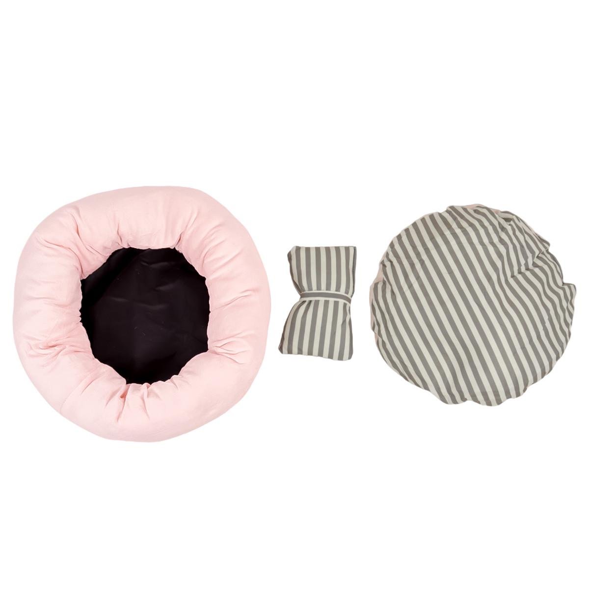 Лежак круглый для домашних животных 50 см Розовый (1112389) - фото 2 Лежак круглый для домашних животных 50 см Розовый (1112389) - фото 2