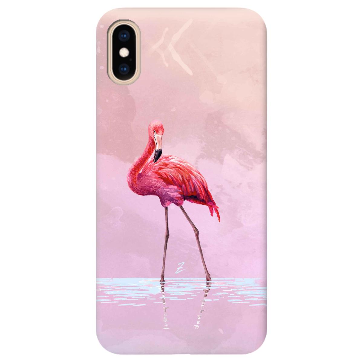 Силиконовый чехол Zorrov для Apple iPhone XS - Flamingo (11170040086052021)