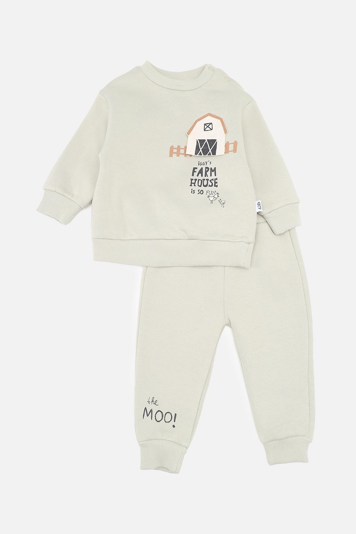 Костюм з штанами для хлопчика 74 см Оливковий (ЦБ-00283903) Костюм з штанами для хлопчика 74 см Оливковий (ЦБ-00283903)