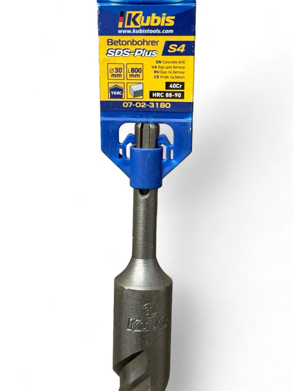 Бур по бетону SDS-Plus S4 40Cr YG8C HRC88-90 30х800 мм (07-02-3180) Бур по бетону SDS-Plus S4 40Cr YG8C HRC88-90 30х800 мм (07-02-3180)