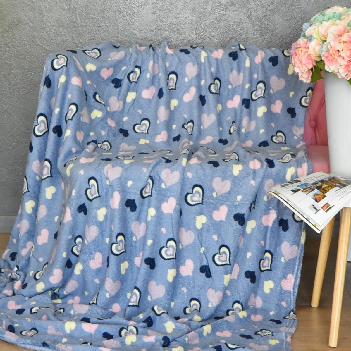 Плед Koloco Сердца двуспальный 180х220 см (36955) Плед Koloco Сердца двуспальный 180х220 см (36955)