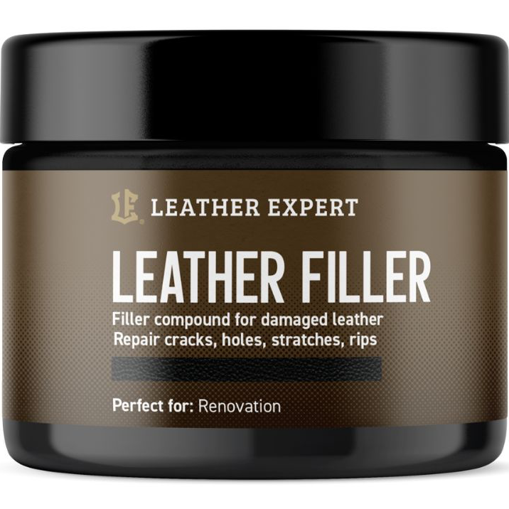 Шпаклівка-наповнювач для шкіри Leather Expert Leather Filler Black 50 мл Чорний