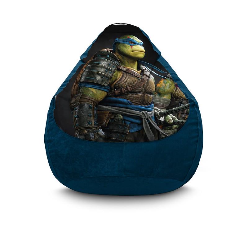 Кресло мешок Ninja Turtles Leonardo Флок XXXL 100х135 см Синий Кресло мешок Ninja Turtles Leonardo Флок XXXL 100х135 см Синий