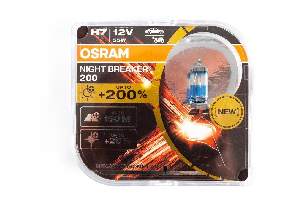 Лампа головного світла Osram H7 55W Night Breaker /200% 64210nb200 Osram скло