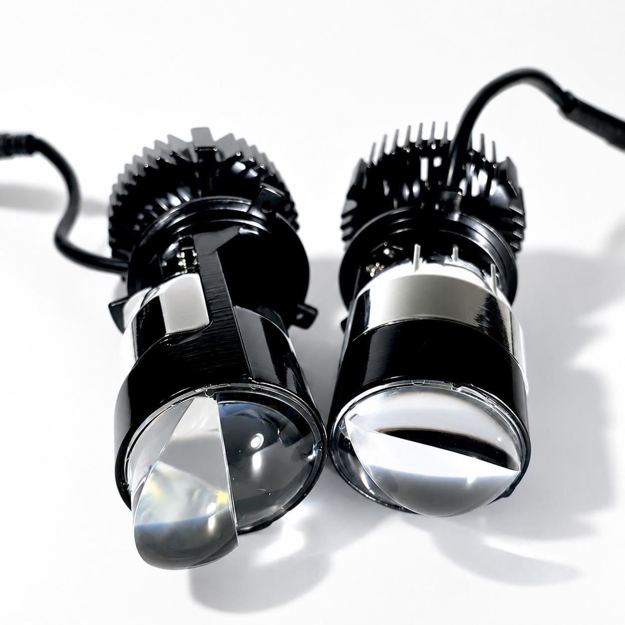 Автомобильные LED лампы H4 с мини-линзами холодный белый свет 110 Вт (S84JR)