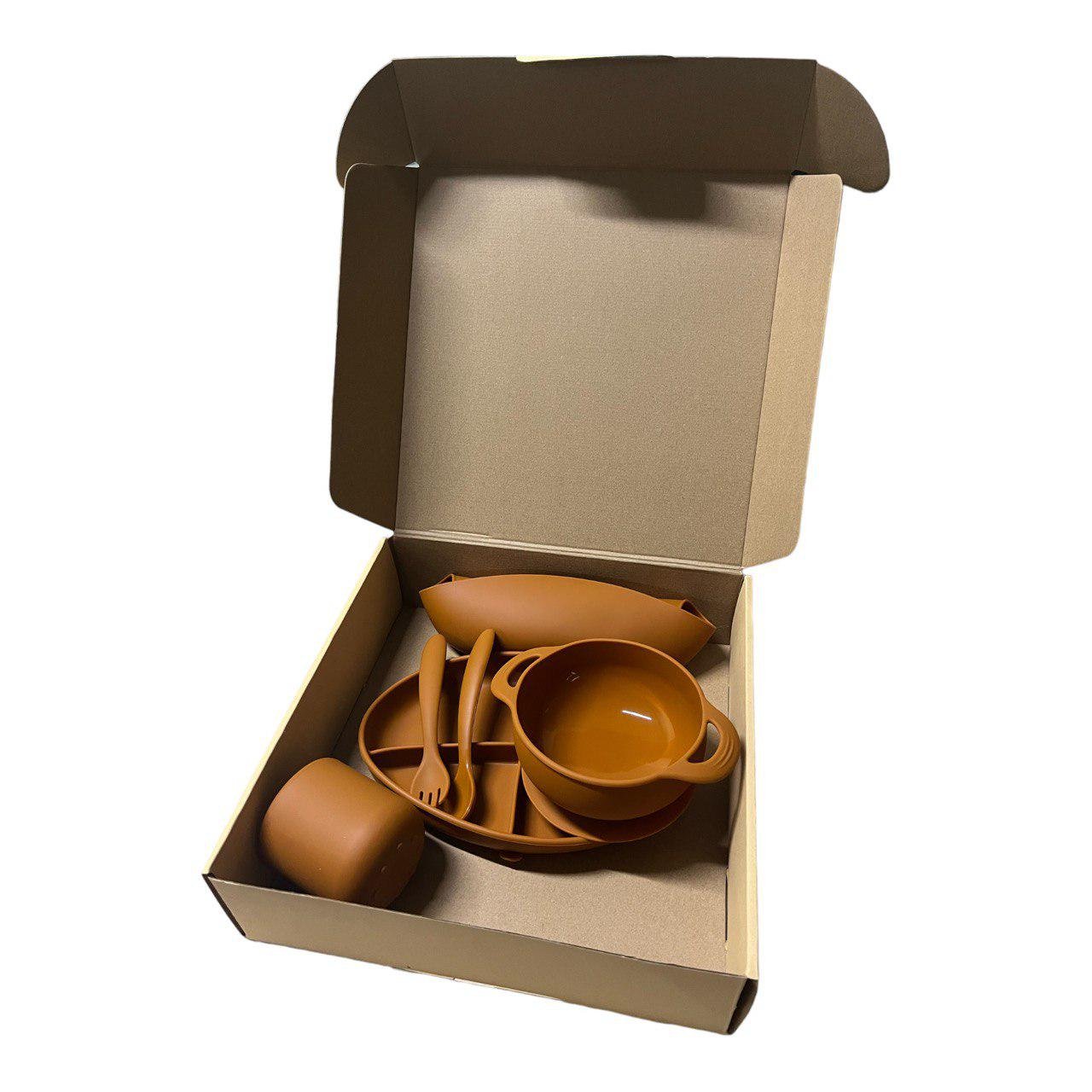 Набор силиконовой посуды для детей 6 пр. Orange (11169146) - фото 3 Набор силиконовой посуды для детей 6 пр. Orange (11169146) - фото 3