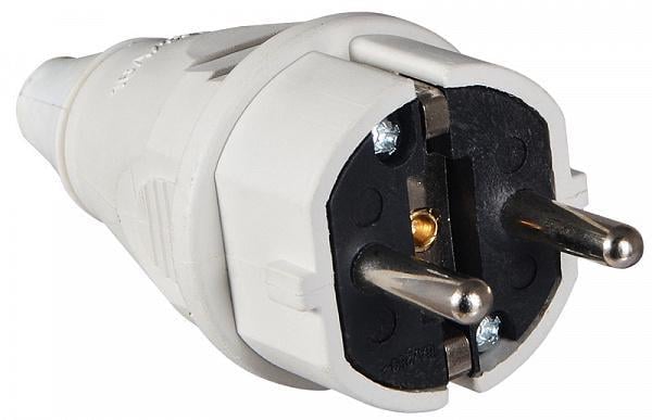 Вилка переносна АСКО-УКРЕМ ВП 16А/2 220V 2P/PE 012 Білий (A0080010013)