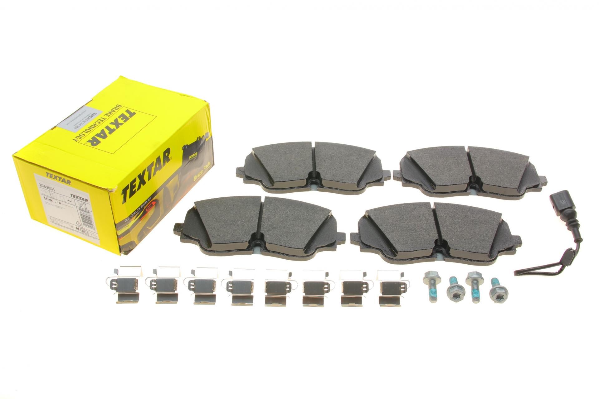Колодки тормозные передние TEXTAR 2062601 VW Golf VIII/Tiguan 20-ZF и датчик