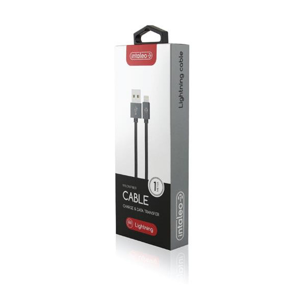 Кабель Intaleo CBGNYL1 USB-Lightning 1 м Grey (1283126477652) - фото 4