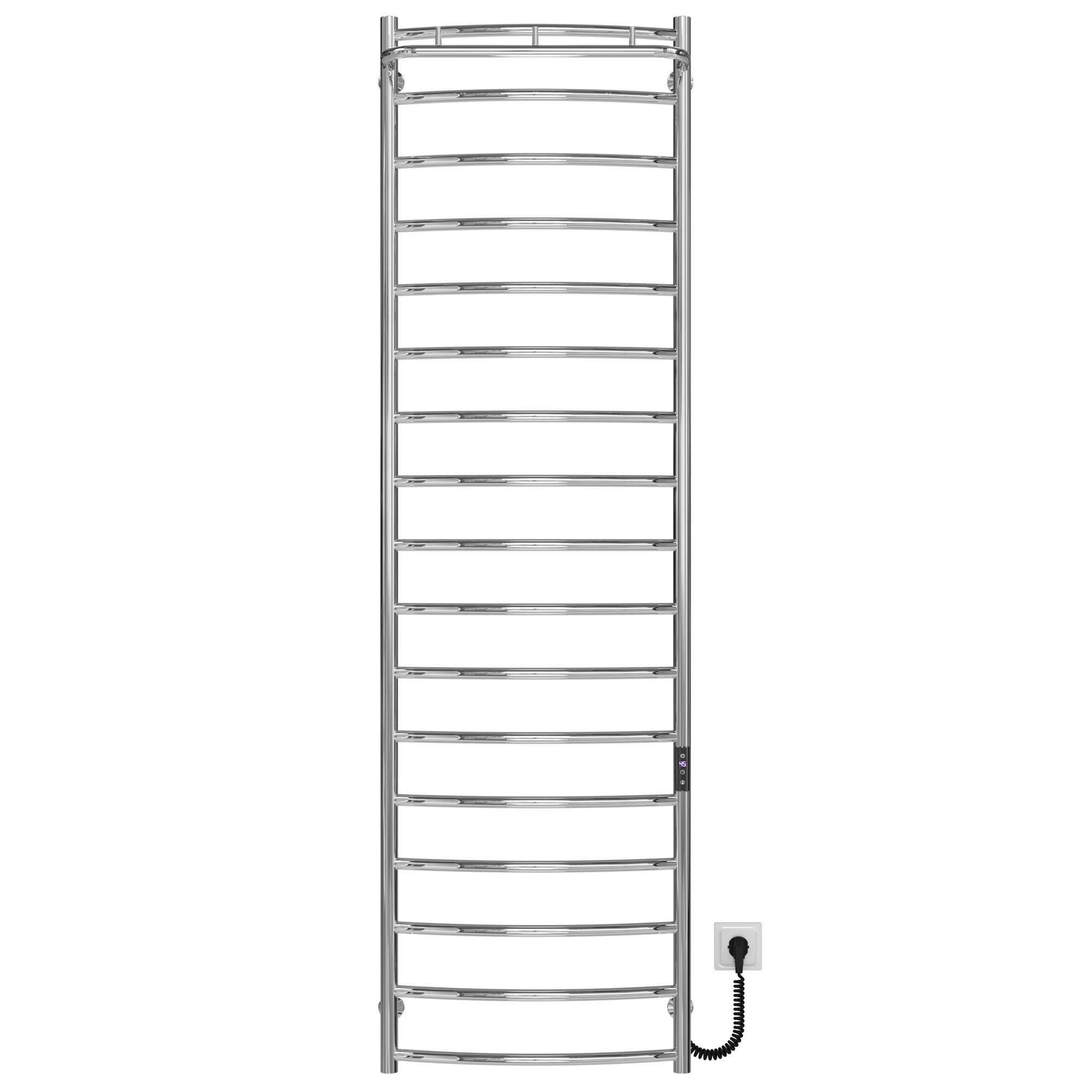 Полотенцесушитель электрический Deffi Классик N П17 JD03 правое подключение нержавеющая сталь 500х1800 мм Хром (C.KN.180.50.17.E.C.R.1)